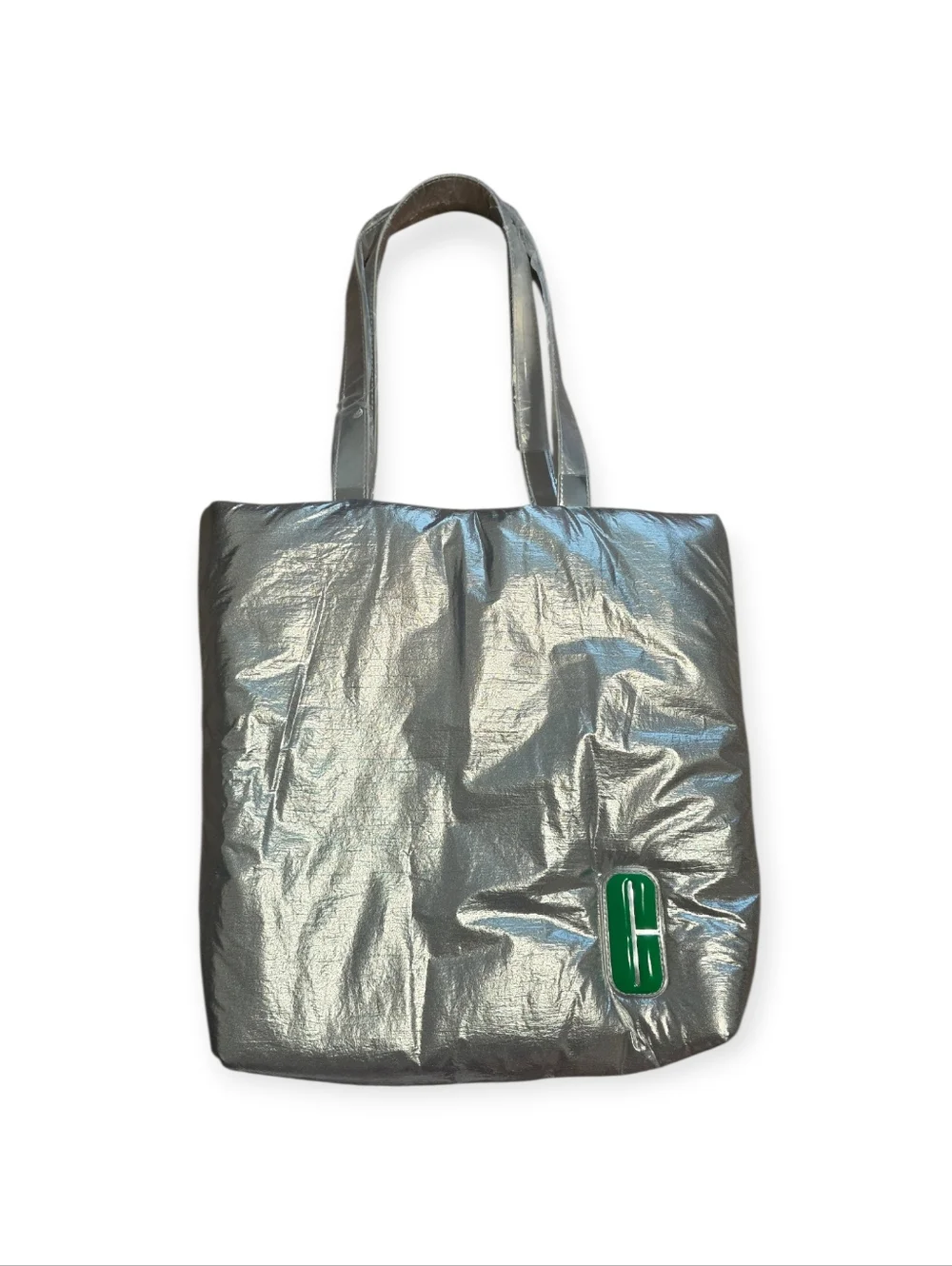 Clinique Silver & Green Limited Edition Tote Bag